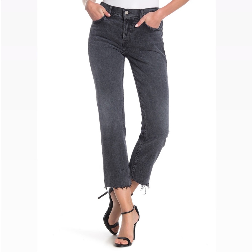 Grlfrnd Tatum Jeans Cropped Bootcut Grey/Black